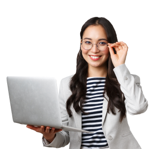 Imagem de uma mulher simbolizando um parceiro